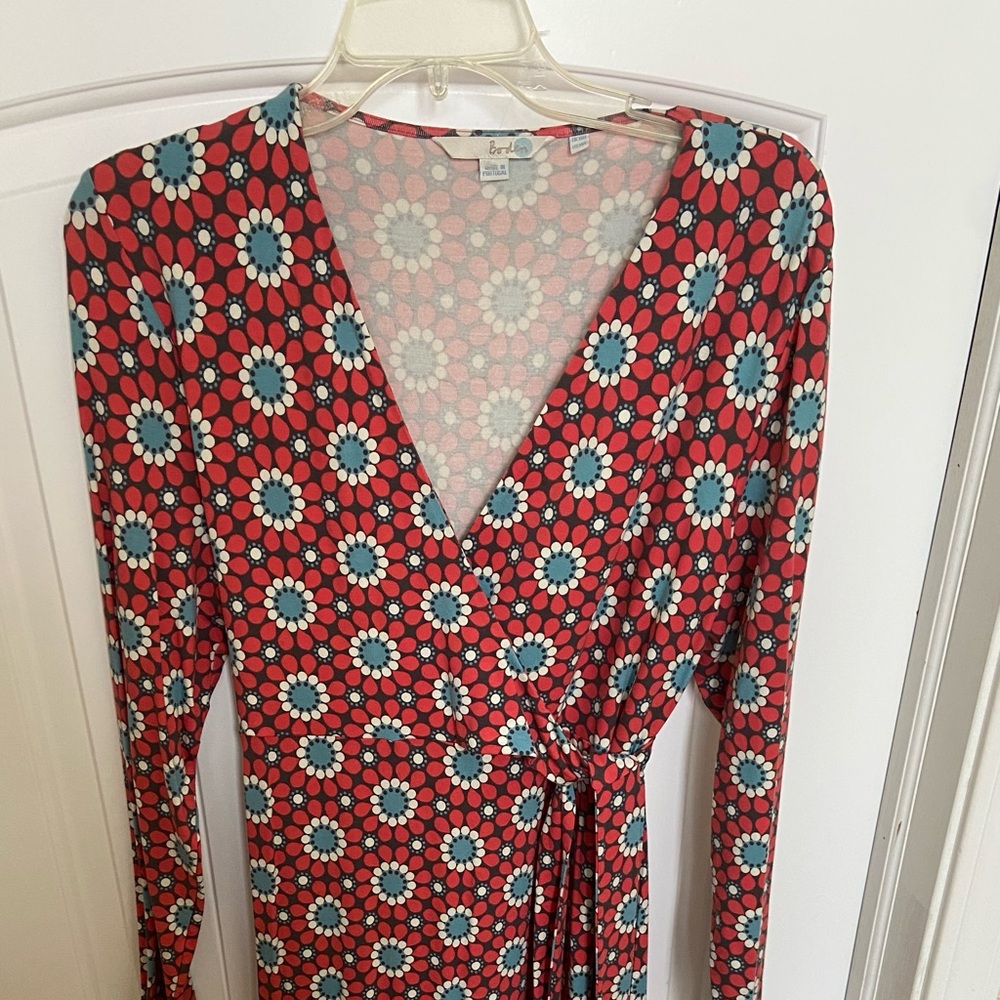 Boden Women’s Red Floral Wrap Dress
